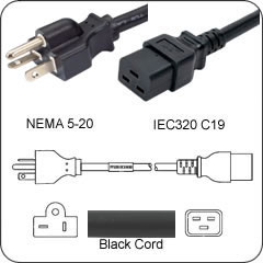 nema 5 20p to iec c19