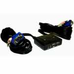 2 Way Mini USB/Audio KVM With Cable (6Ft)