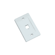 Single Outlet Flush Wall Plate- White | Cables.com