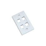 Four Outlet Flush Wall Plate- Ivory