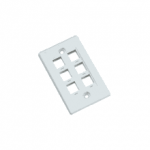 SIX OUTLET FLUSH Wall Plate-White