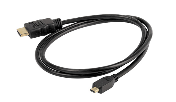 Câble micro-HDMI (Type D) à HDMI (Type A) 15 pi plaqué or v1.4