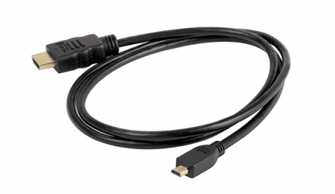 Black Micro HDMI Type D to Full Size HDMI Cable - Shop Cables.com.