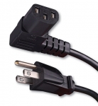 Right Angle Flat Panel TV Power Cord- 3 ft