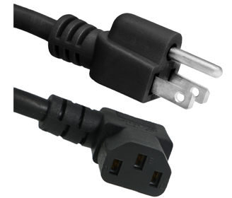 Angled Power Cords - Down, Right, Up, Left and Low Profile Angle ...