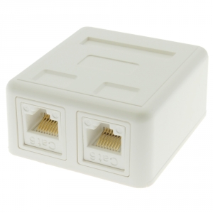 Cat6 2Port Surface Mount Box w/Jack