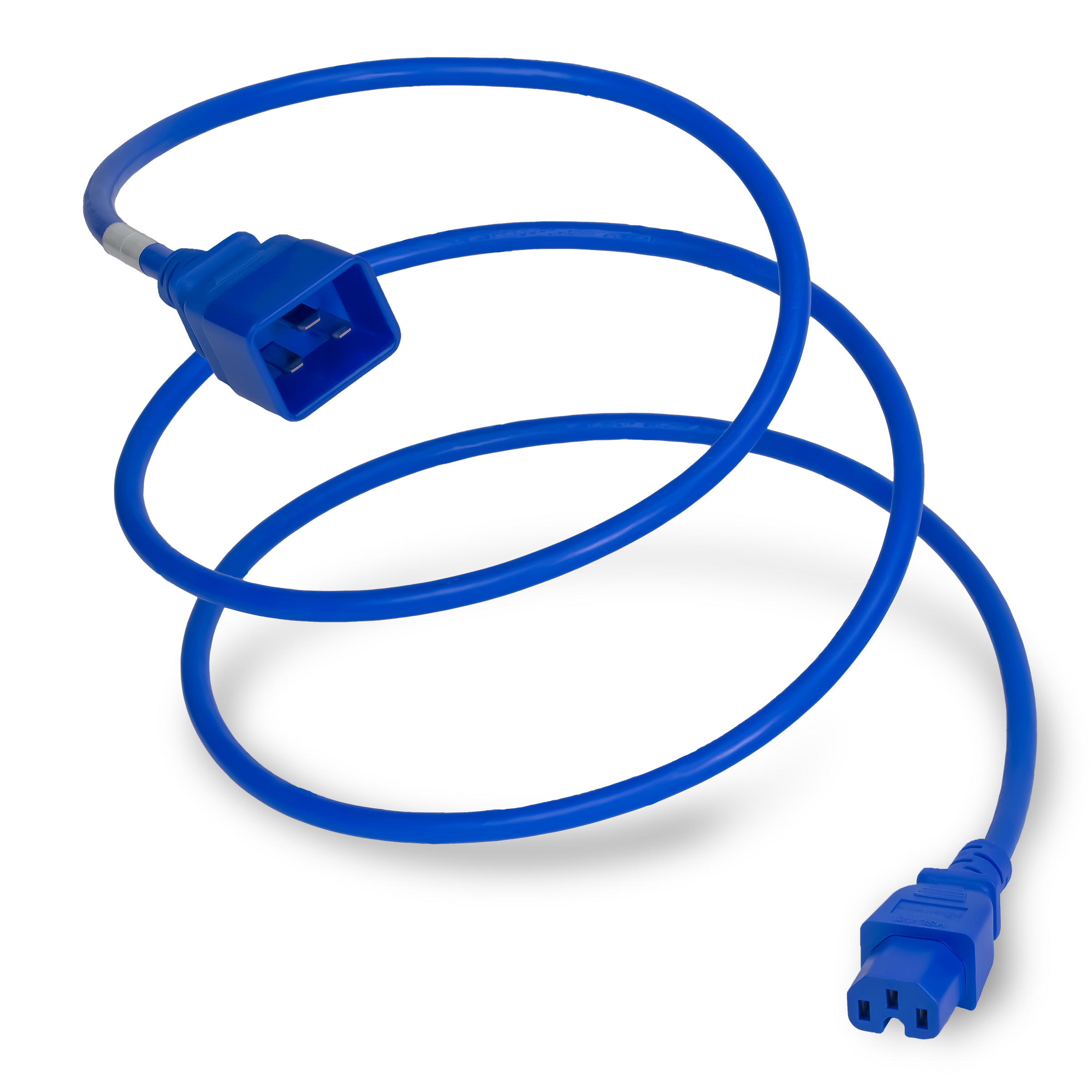 10ft - Power Cord C20 Plug to C15 Connector 15a - Blue Jacket