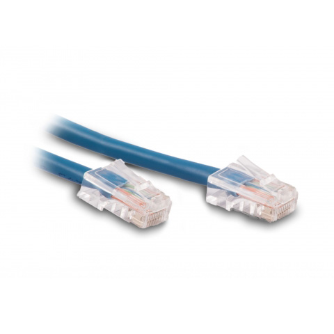 0.5Ft Cat6A US Made 24AWG Ethernet Network Patch Cable - Blue