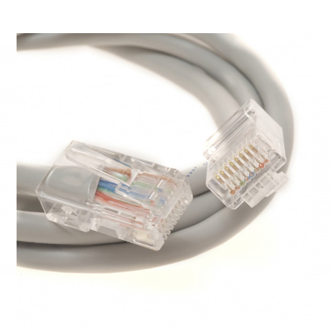 0.5Ft Cat6A US Made 24AWG Ethernet Network Patch Cable - Gray