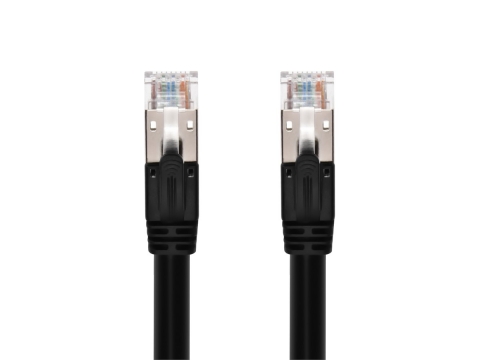 Cat6A 10GB POE Shielded Ethernet Cables - Black