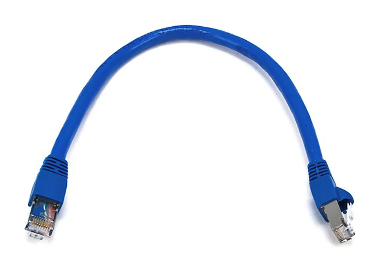 3Ft Cat6A UTP Slim Ethernet Network Booted Cable 26AWG Blue