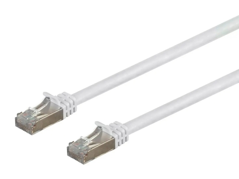 White Cat7 Patch Cable with Snagless boots - Shop Cables.com.