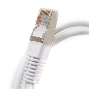 1Ft Cat6A Shielded Patch Cable Snagless White