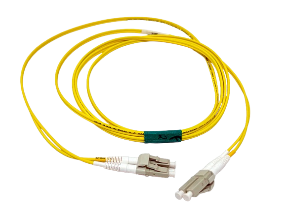 1 Meter - LC TO LC 50/125 OM4 Duplex Multimode Fiber Optic Cable - Yellow Jacket