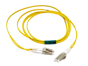 2 Meter - LC TO LC 50/125 OM4 Duplex Multimode Fiber Optic Cable - Yellow Jacket