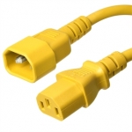 C13 to C14 Power Cord 10amp Yellow- 8 Feet