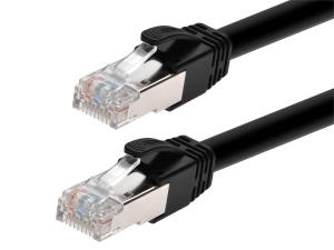 25ft - Cat6A 10GB POE Shielded Ethernet Cable that carries up to 90Watt DC Power - Black