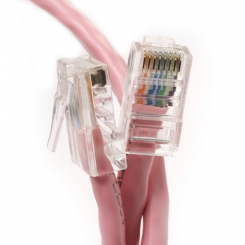 300 Feet Pink Cat5e CMP Plenum Rated 350Mhz Network Patch Cable- for in-ceiling installations!