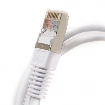 50Ft Cat6 Shielded STP Ethernet Cable 550Mhz Snagless White