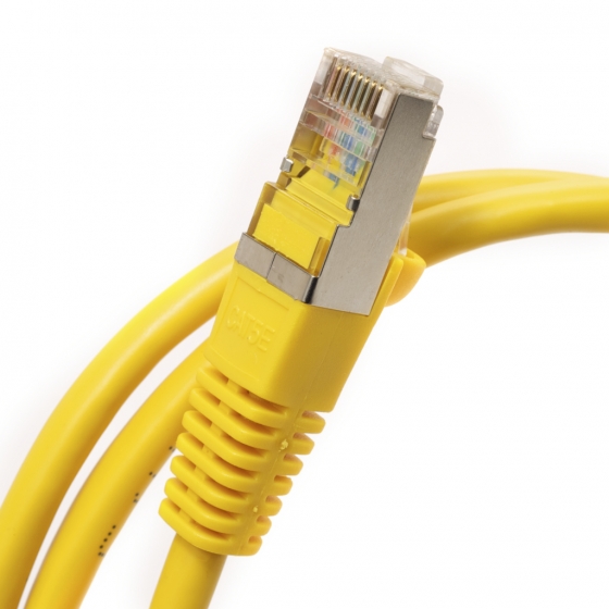 1 Foot Yellow CAT6 Shielded Patch Cable - Yellow 1 Ft. Category 6 STP ...