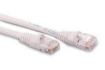 8ft Cat5e Ethernet Patch Cable - White Color - Snagless Boot