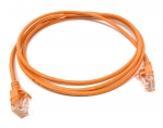 7Ft Cat6A UTP Slim Ethernet Network Booted Cable 28AWG Orange