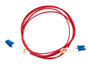 LC TO LC 9/125 Duplex Singlemode Fiber Optic Cable-2 Meter Red Jacket