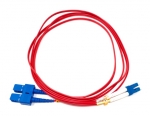 LC TO SC 9/125 Duplex Singlemode Fiber Optic Cable-10 Meter Red Jacket