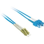 LC TO SC 9/125 Duplex Singlemode Fiber Optic Cable-2 Meter Blue Jacket