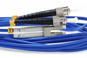 LC TO ST 62.5/125 Duplex Multimode Fiber Optic Cable-2 Meter Blue Jacket