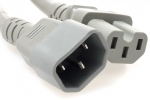 6 Feet C14 to C15 PDU to Server 15 Amp Power Cord- Gray