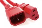 C13 to C14 Power Cord 15amp Red- 5 Feet