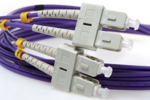 SC TO SC 62.5/125 Duplex Multimode Fiber Optic Cable-1 Meter Purple Jacket