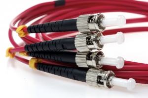 ST TO ST 50/125 Duplex Multimode Fiber Optic Cable-2 Meter Red Jacket