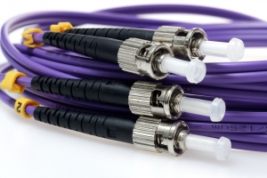 ST TO ST 62.5/125 Duplex Multimode Fiber Optic Cable-10 Meter Purple Jacket