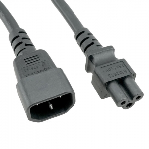IEC320 C14 to C5 10Amp 18awg Power Cord- 3 Ft