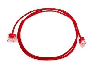 5Ft Red Cat6A Slim Jacket 32awg Network Patch Cable 600MHz