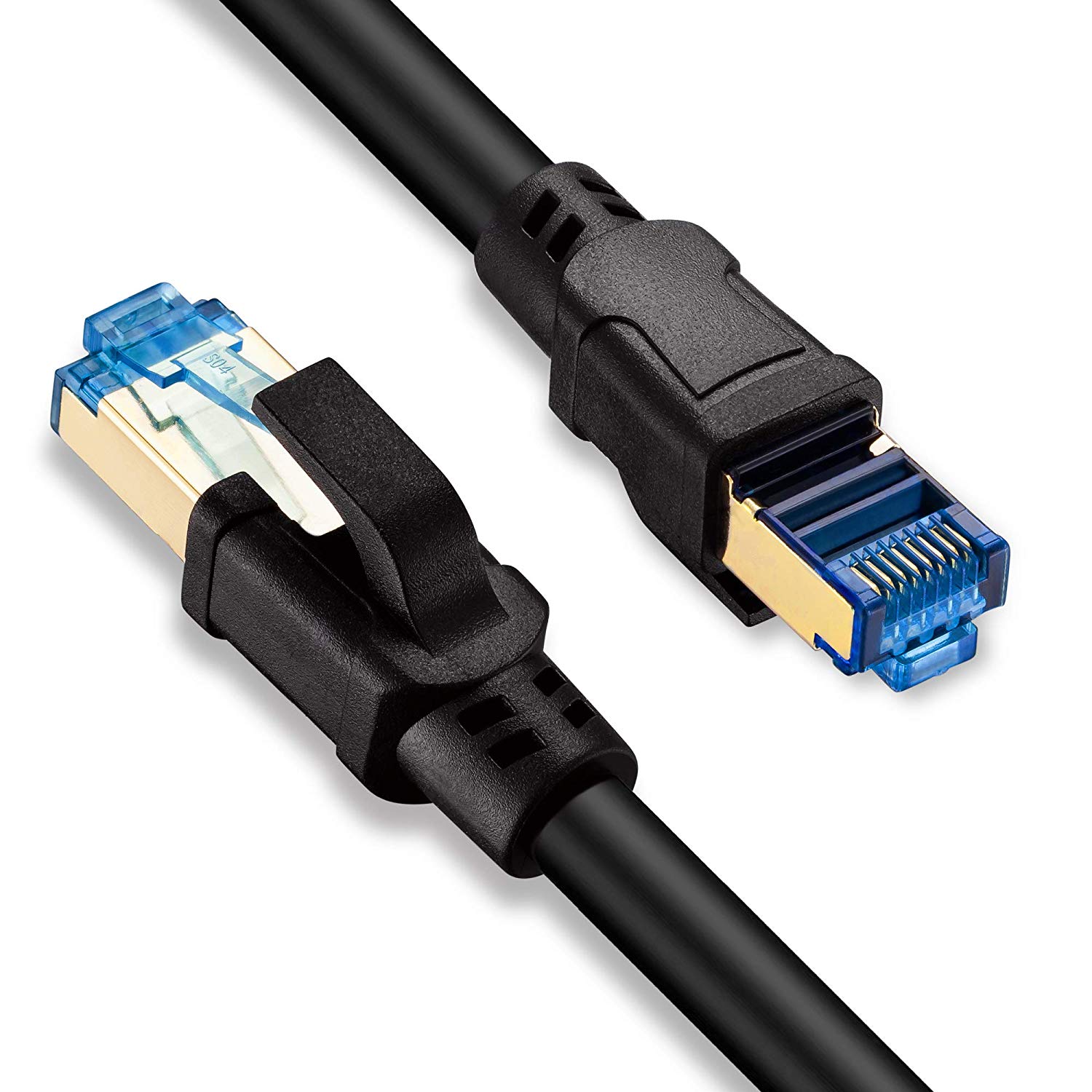 Cat8 Shielded 26AWG 40GB Ethernet Network Cable - 65 Feet - Black