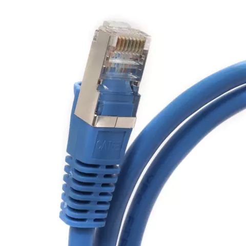 Shop 15ft Cat5e Shielded STP Ethernet Cables Snagless Blue