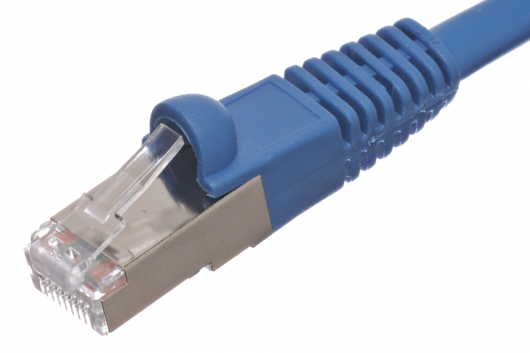 2ft Cat5e Cable - Blue, Shielded - 350MHz Cat 5e Patch Cable