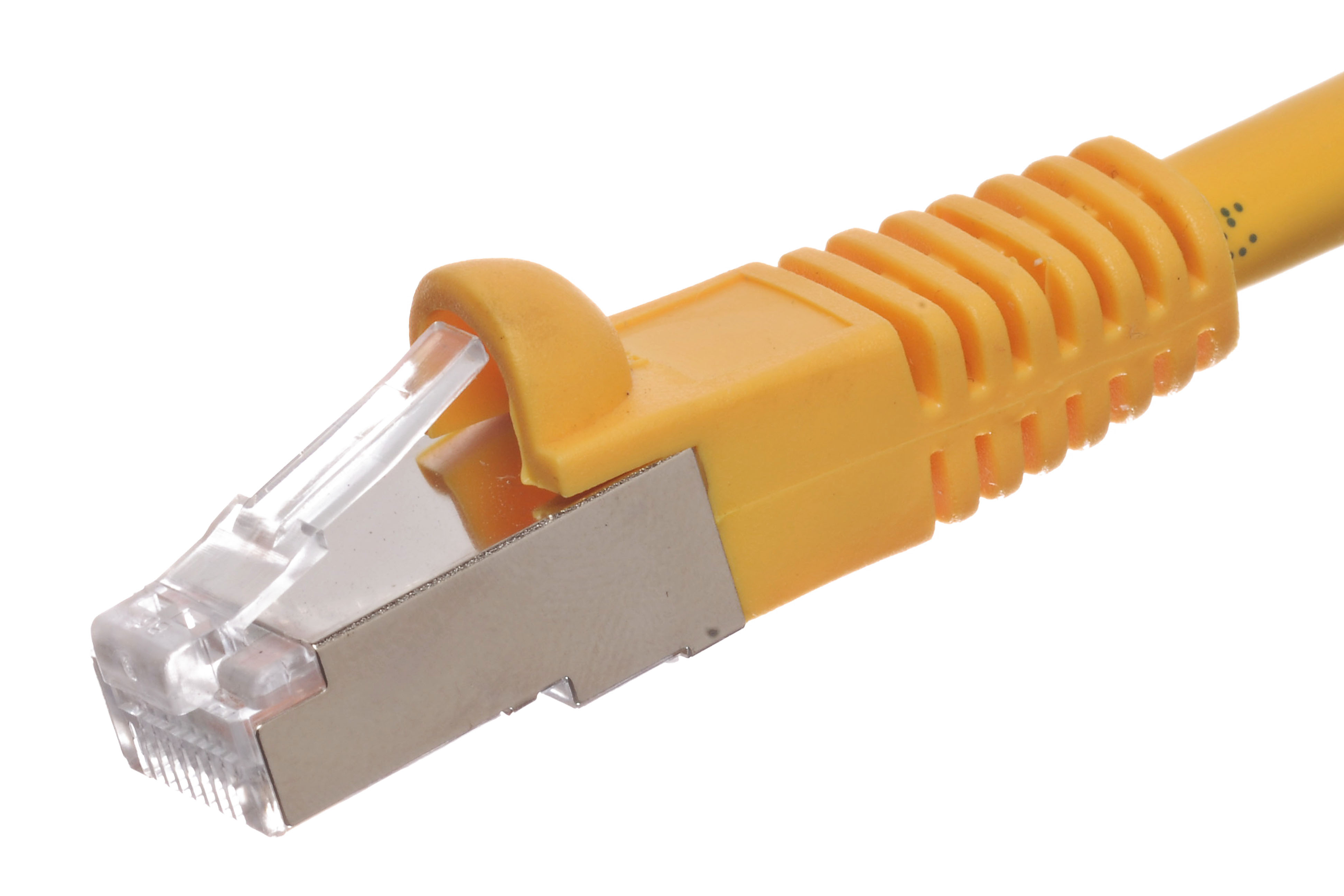 Molded Yellow 25 ft Cat5e Shielded Patch Cable