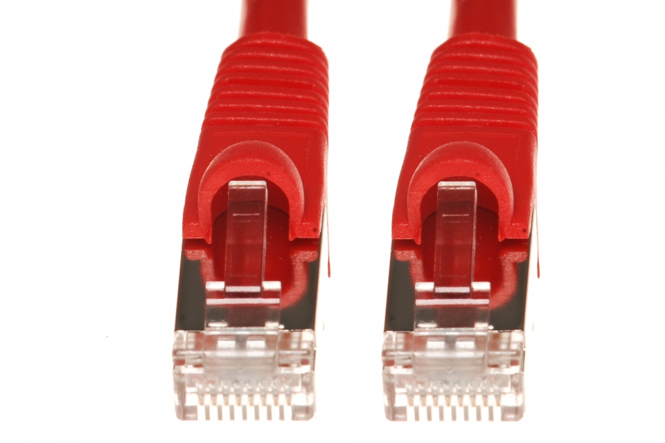 50 Foot Red CAT6 Shielded Patch Cable - Red 50 Ft. Category 6 STP Cables