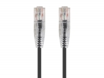 3Ft Black Cat6 Slim Jacket 28awg Network Patch Cable 550MHz