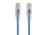 3Ft Blue Cat6 Slim Jacket 28awg Network Patch Cable 550MHz