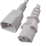 5-Pack PDU Power Cord- White Jacket - 6 Feet C14 to C13 - 15Amp 14...