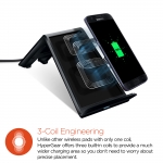 Qi Wireless Charger for iPhone 8- 3 Coil with Ac Adapter!